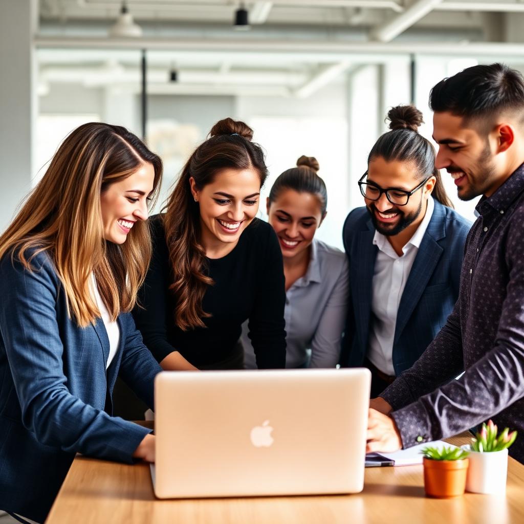 UBGOT team collaborating on a digital marketing strategy